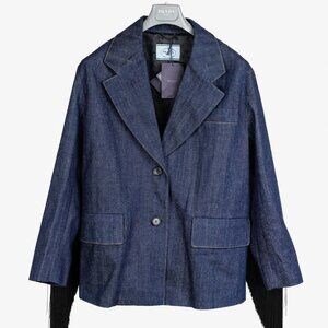 Prada 2020 Runway Denim Fringe Blazer